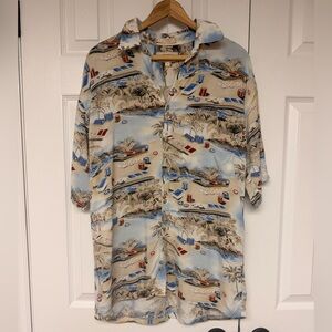 Vintage Campia Button Down Short Sleeve - Men’s Medium - 100% Rayon